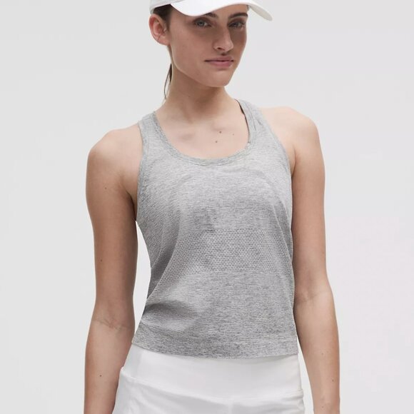 Swiftly Tech Racerback Tank Top 2.0 Race Length, Slate Size 4 - Picture 4 of 5